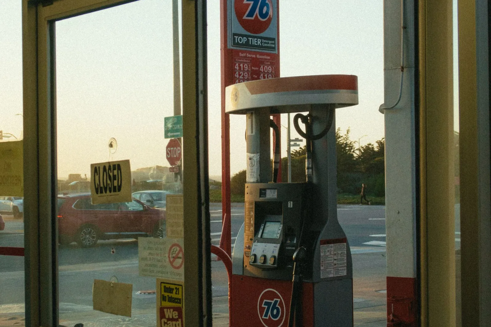Tankstation overdag