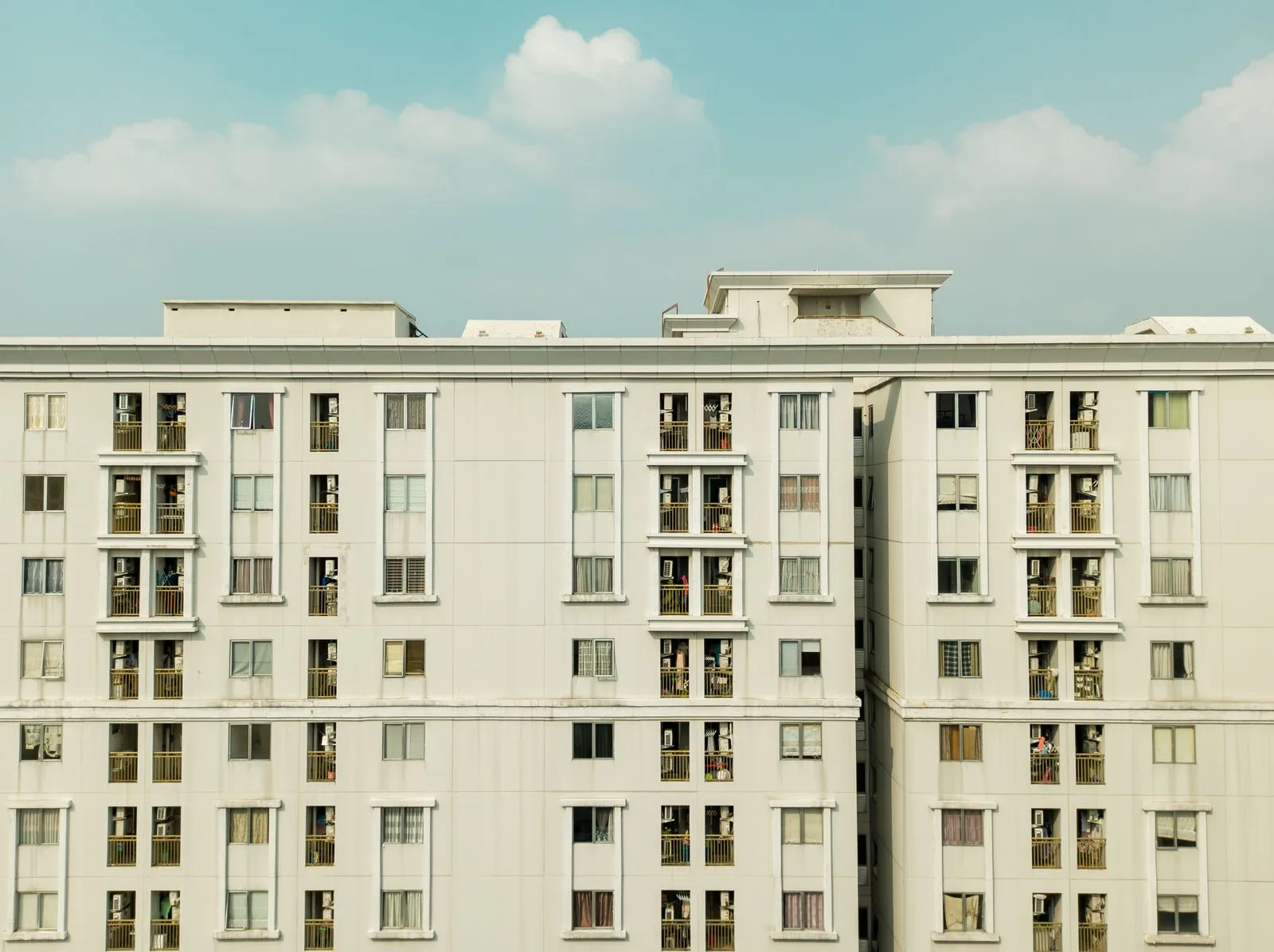 Gevel van een klein appartementengebouw
